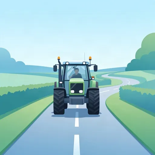 How to Safely Overtake Large Vehicles and Tractors on Rural Roads