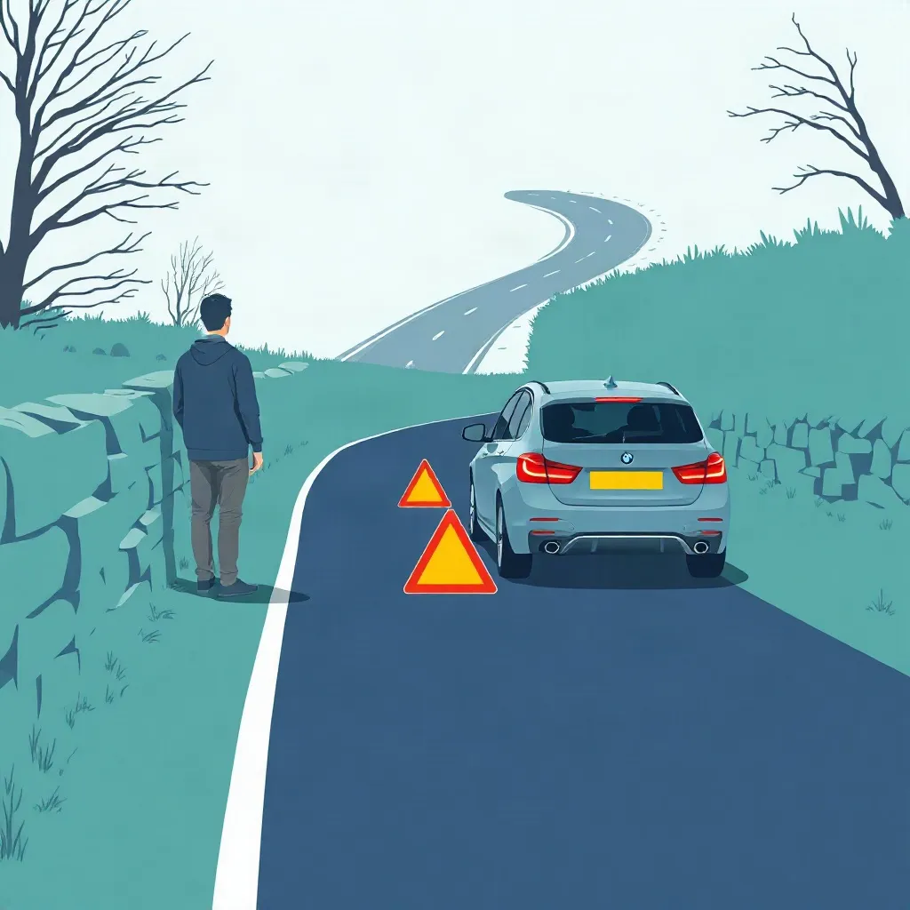 Artikelbild für Verhalten bei Fahrzeugpannen auf irischen Landstraßen: Sicherheitshinweise