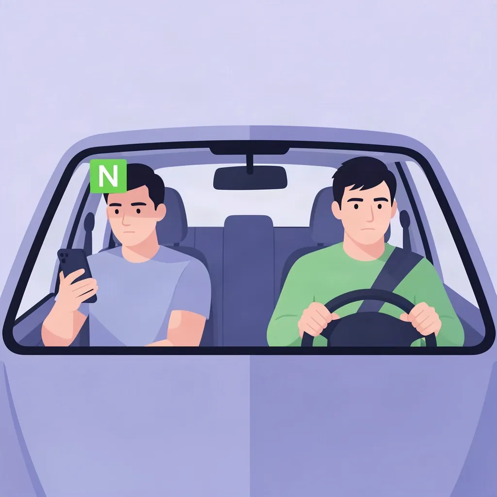 Artikelbild für Umgang mit Passagierdruck für Fahranfänger mit N-Schild