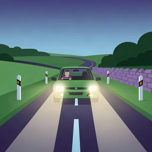 Artikelbild für Wichtige Regeln für nächtliche Fahrten auf unbeleuchteten irischen Landstraßen