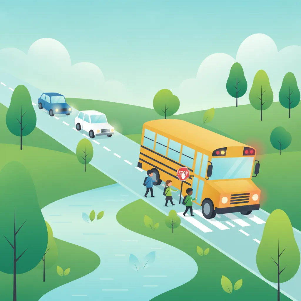 Spezielle Regeln und Gefahren für Schulverkehr Unterrichtsbild