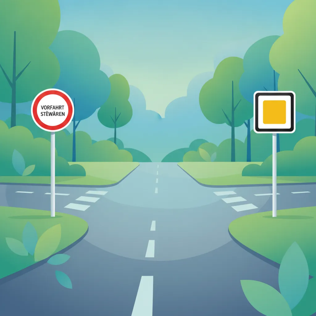 Vorfahrt und Nachrang: Die wichtigsten Vorfahrtsregeln in Österreich Unterrichtsbild