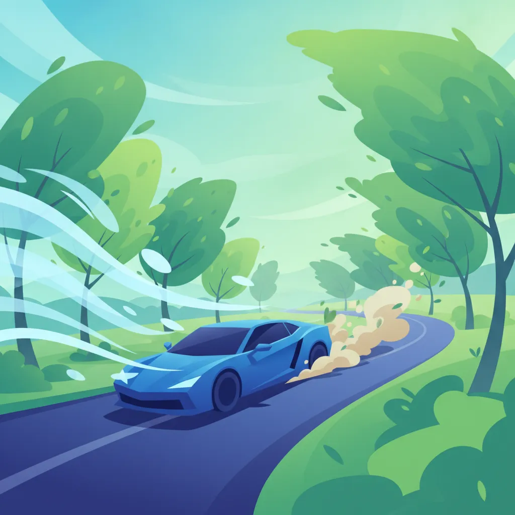 Obraz lekcji Wpływ wiatru bocznego i poprzecznego na stabilność pojazdu