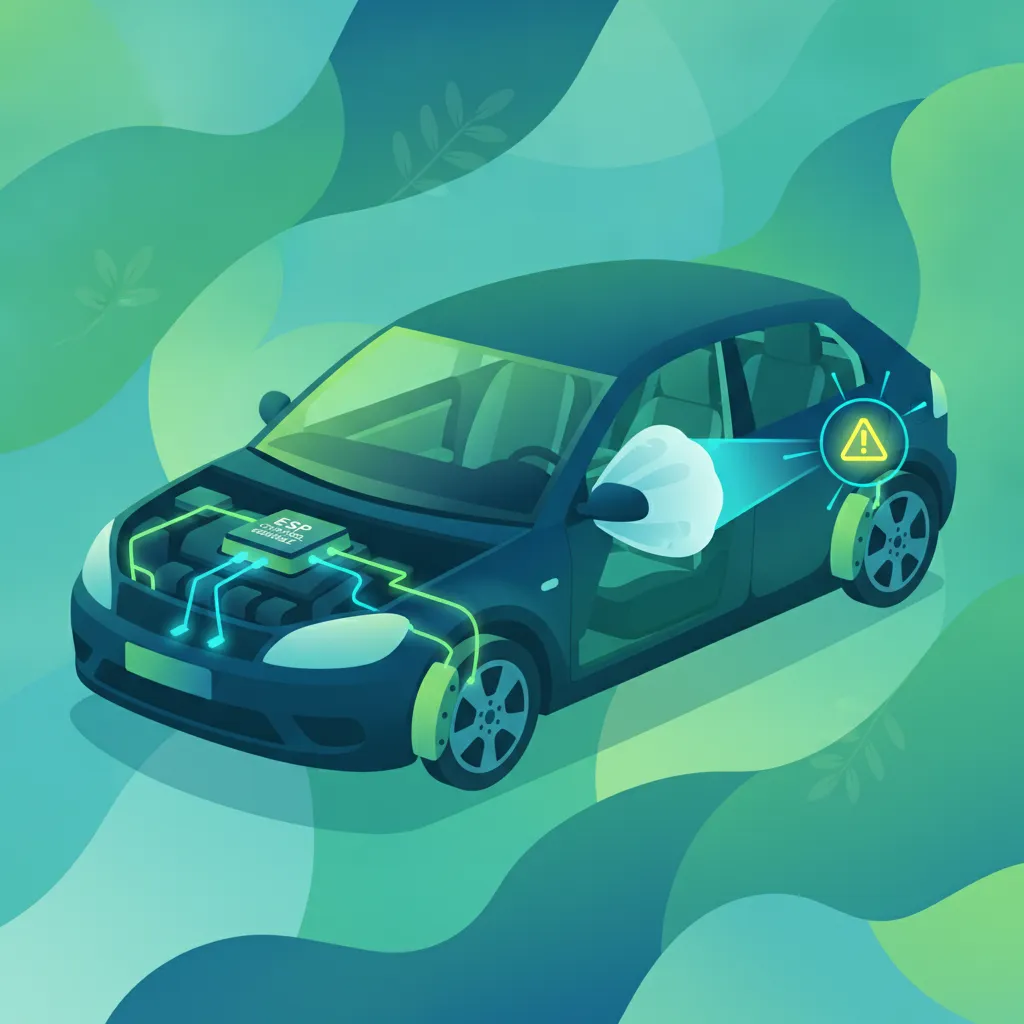 Sicherheitssysteme: ABS, ESP, Airbags und Warnmeldungen Unterrichtsbild