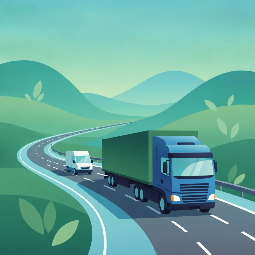 Nutzung von Autobahn und Schnellstraße für schwere Fahrzeuge Unterrichtsbild