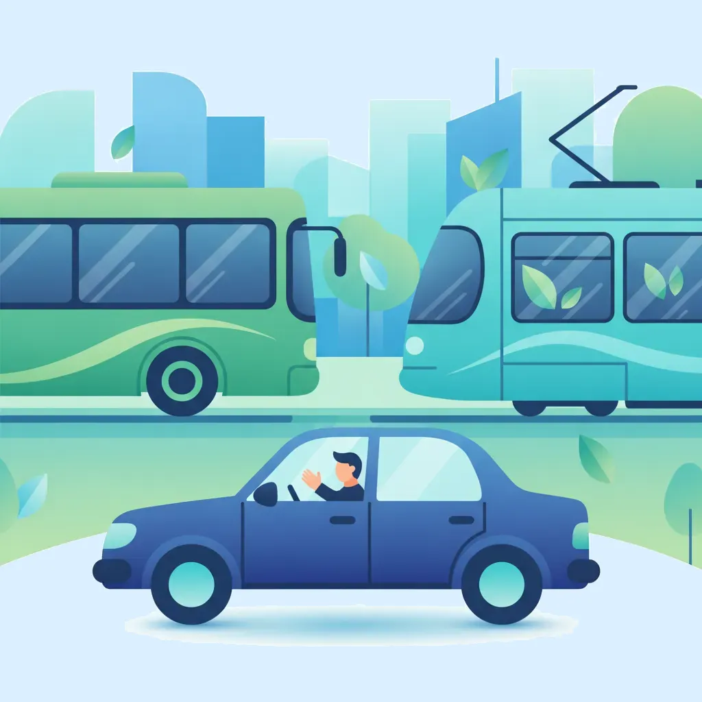 Absichtskommunikation mit Autos, Bussen und Trams Unterrichtsbild