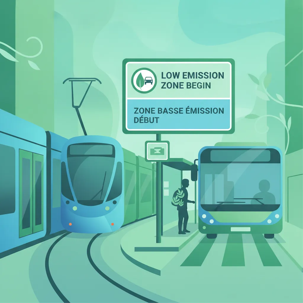Sondersituationen: Straßenbahnbereiche, Busspuren und Umweltzonen Unterrichtsbild
