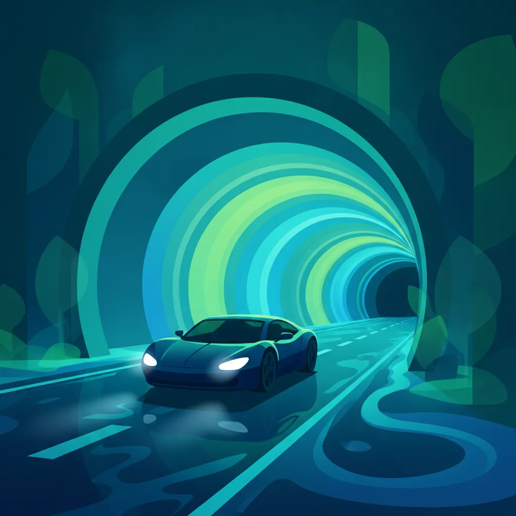 Fahren bei Nacht und Tunnelnavigation Unterrichtsbild