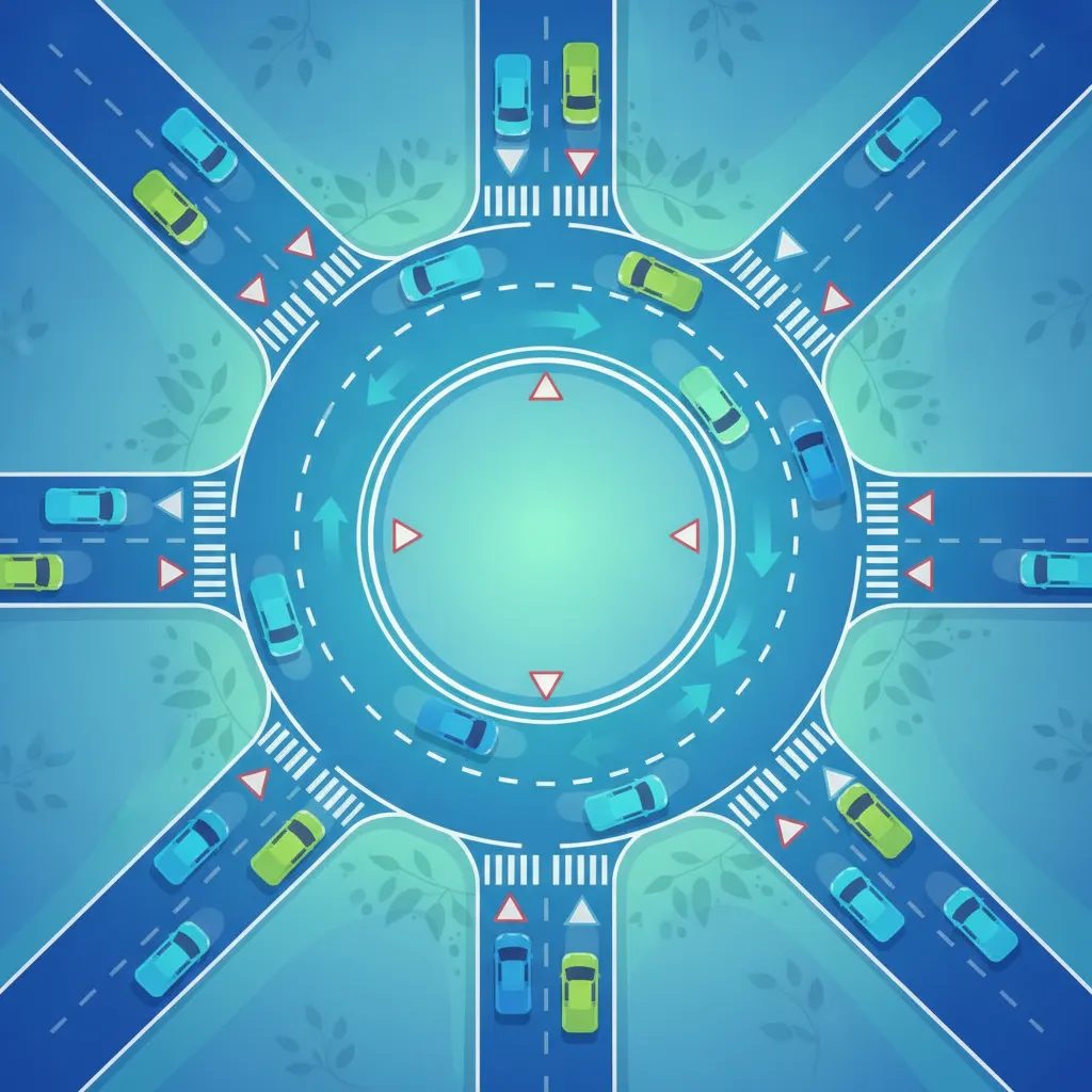 Kreisverkehre und Verkehrsfluss Unterrichtsbild