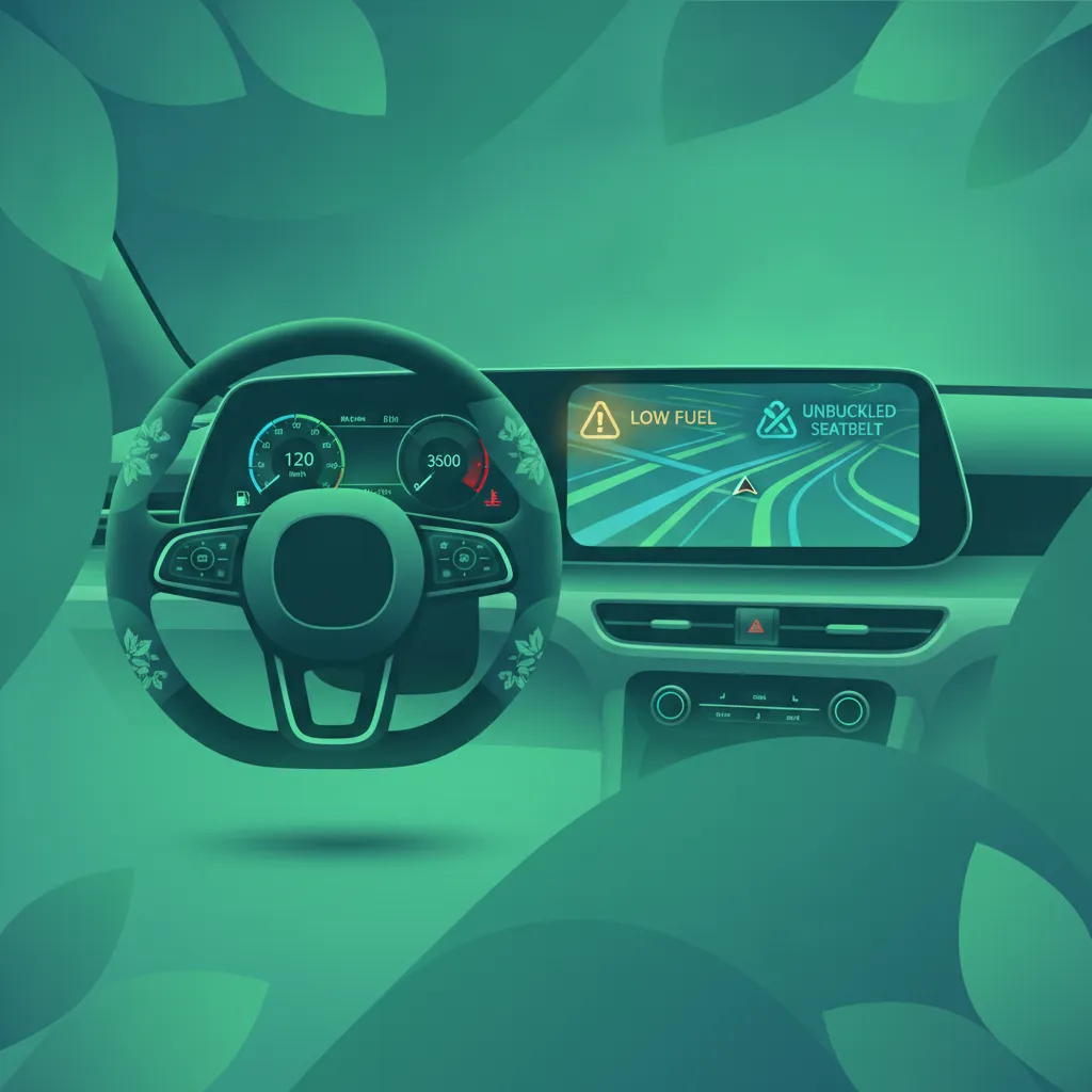 Das Cockpit des Fahrers: Bedienelemente, Instrumente und Warnanzeigen Unterrichtsbild
