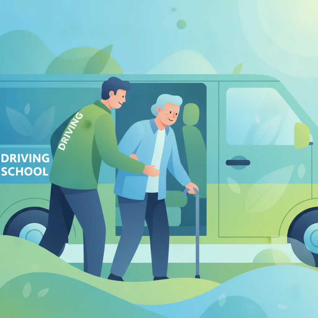 Unterstützung von Passagieren mit eingeschränkter Mobilität und Behinderungen Unterrichtsbild
