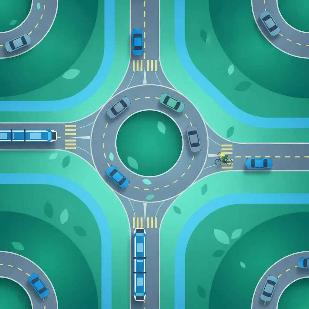 Priority at Intersections, Roundabouts, and Forks lesson image