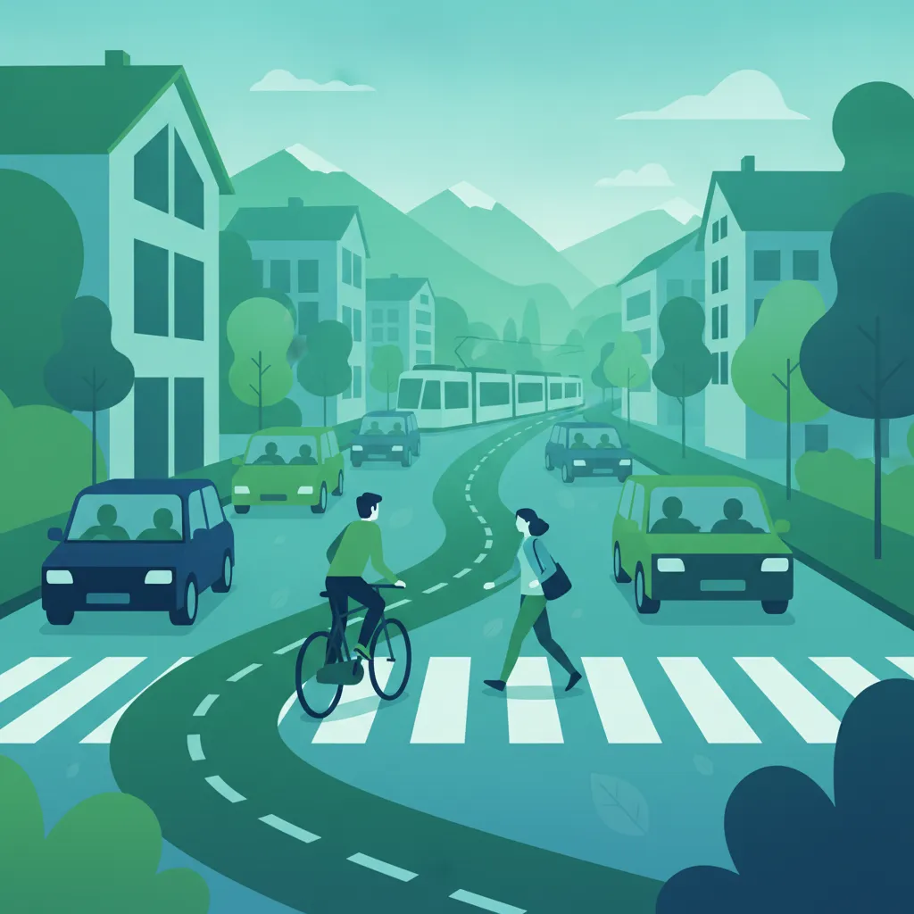 Schwache Verkehrsteilnehmer: Radfahrer und Fußgänger Unterrichtsbild