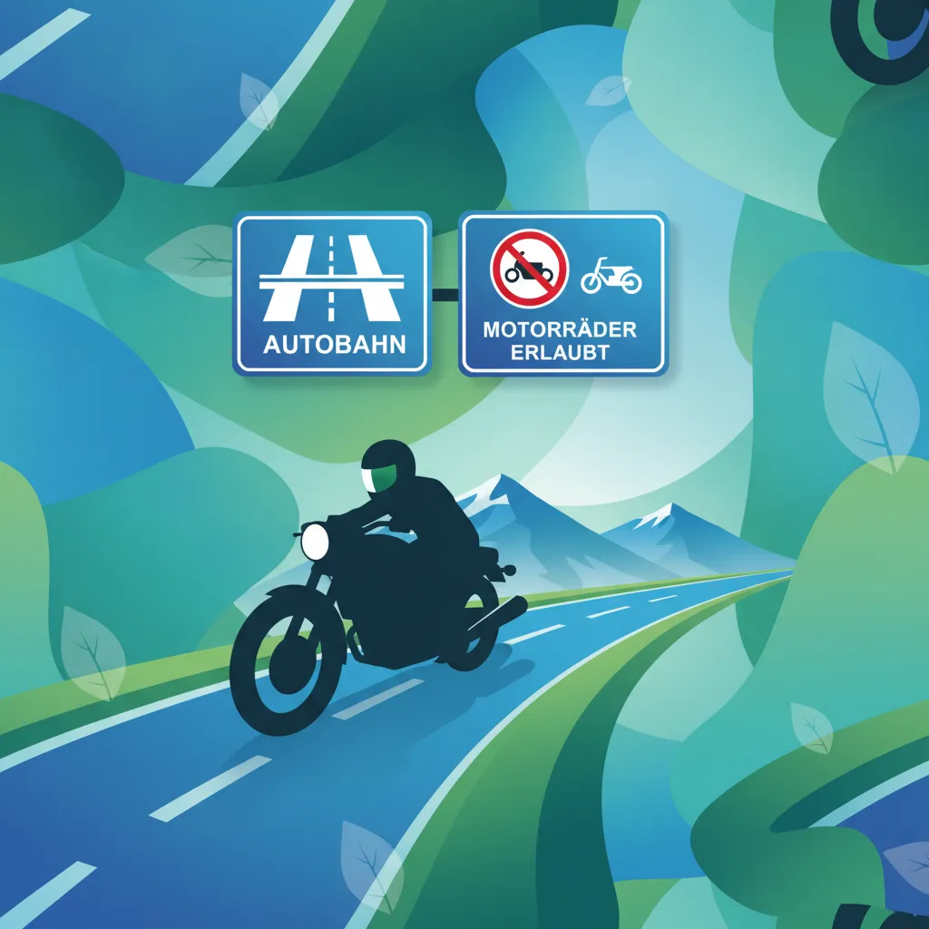 Fahren auf Autobahnen und Anforderungen für Motorradzugang Unterrichtsbild