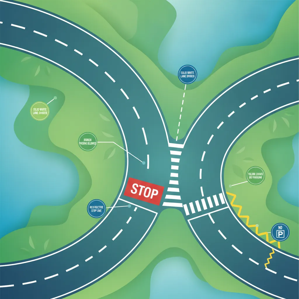Road Surface Markings and Their Meanings lesson image