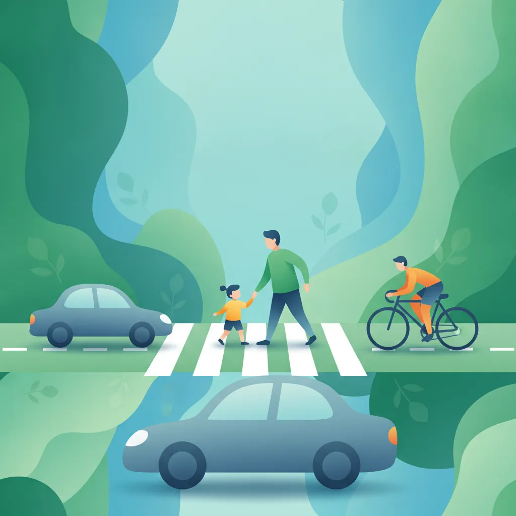 Imagen de la lección Interacción con peatones y ciclistas en cruces