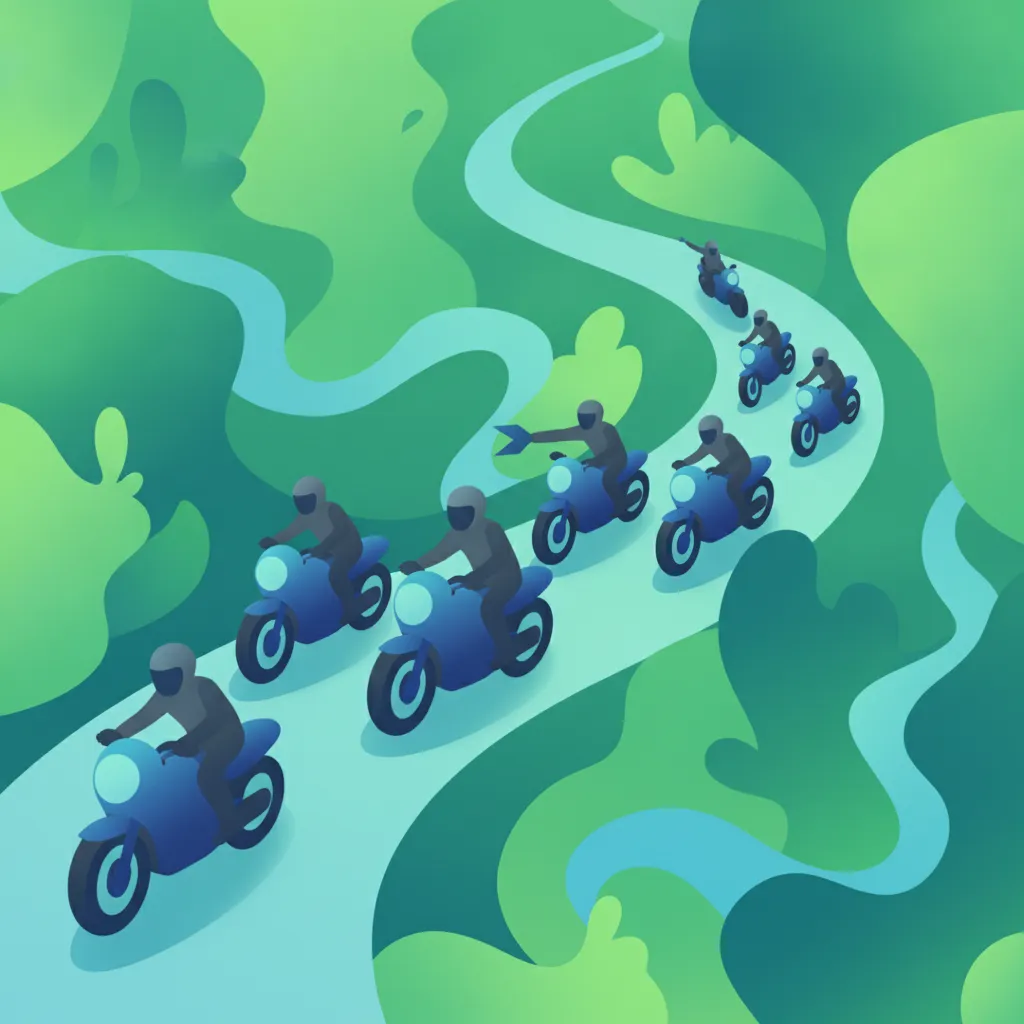 Imagen de la lección Etiqueta, formación y estrategias de comunicación en grupo para motociclistas