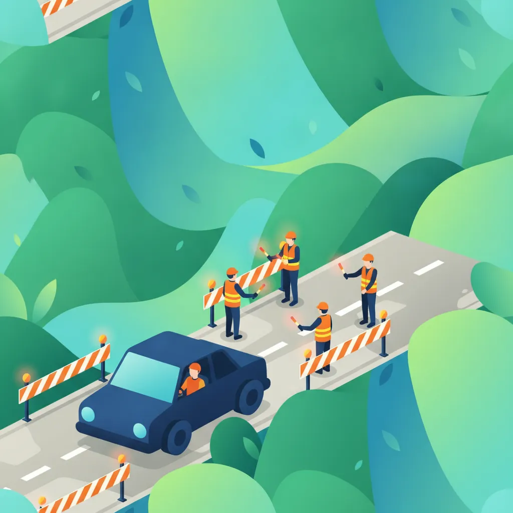 Umgang mit Verkehr in Baustellen und Arbeitsbereichen Unterrichtsbild