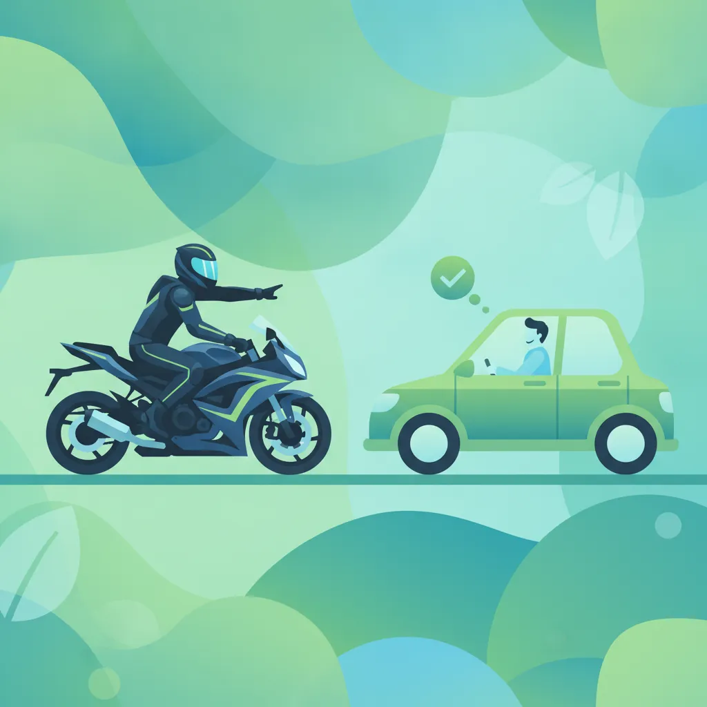 Verantwortlichkeiten eines Motorradfahrers Unterrichtsbild