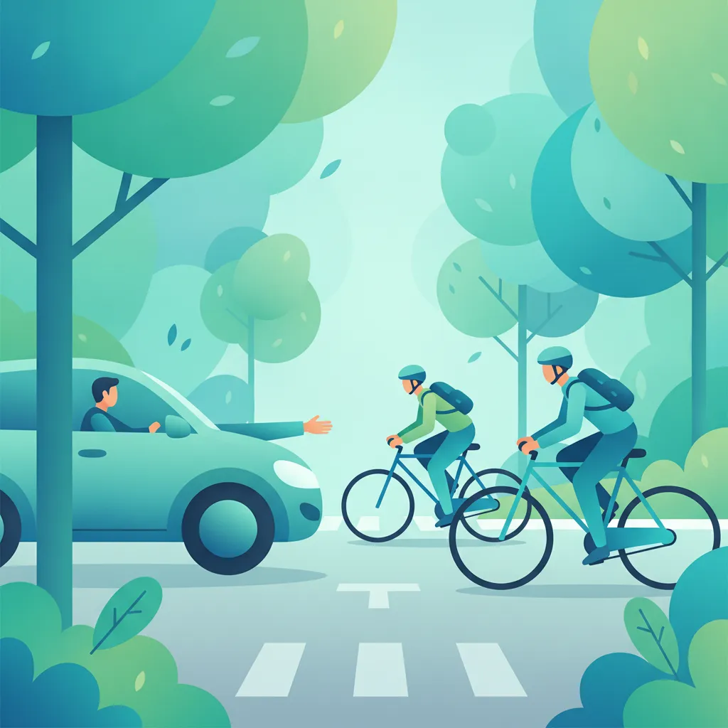 Umgang mit Radfahrern und E-Bikes Unterrichtsbild