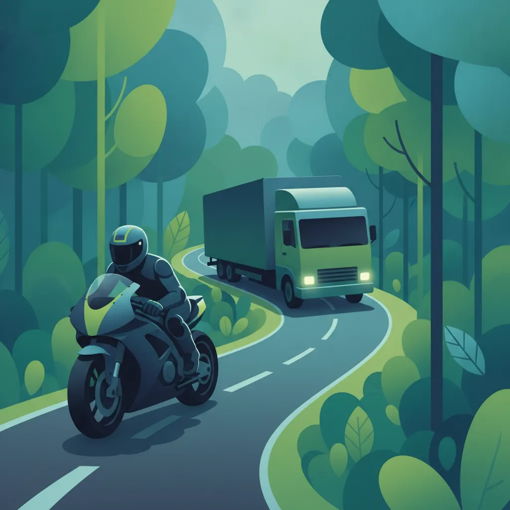 Obraz lekcji Specyficzne zagrożenia i podatność motocyklistów
