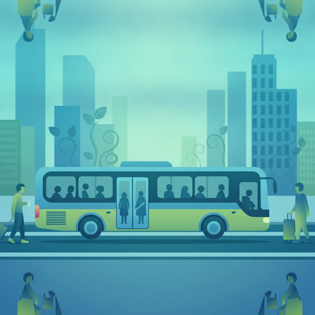 Busspuren, Haltestellen und Fahrgastsicherheit Unterrichtsbild