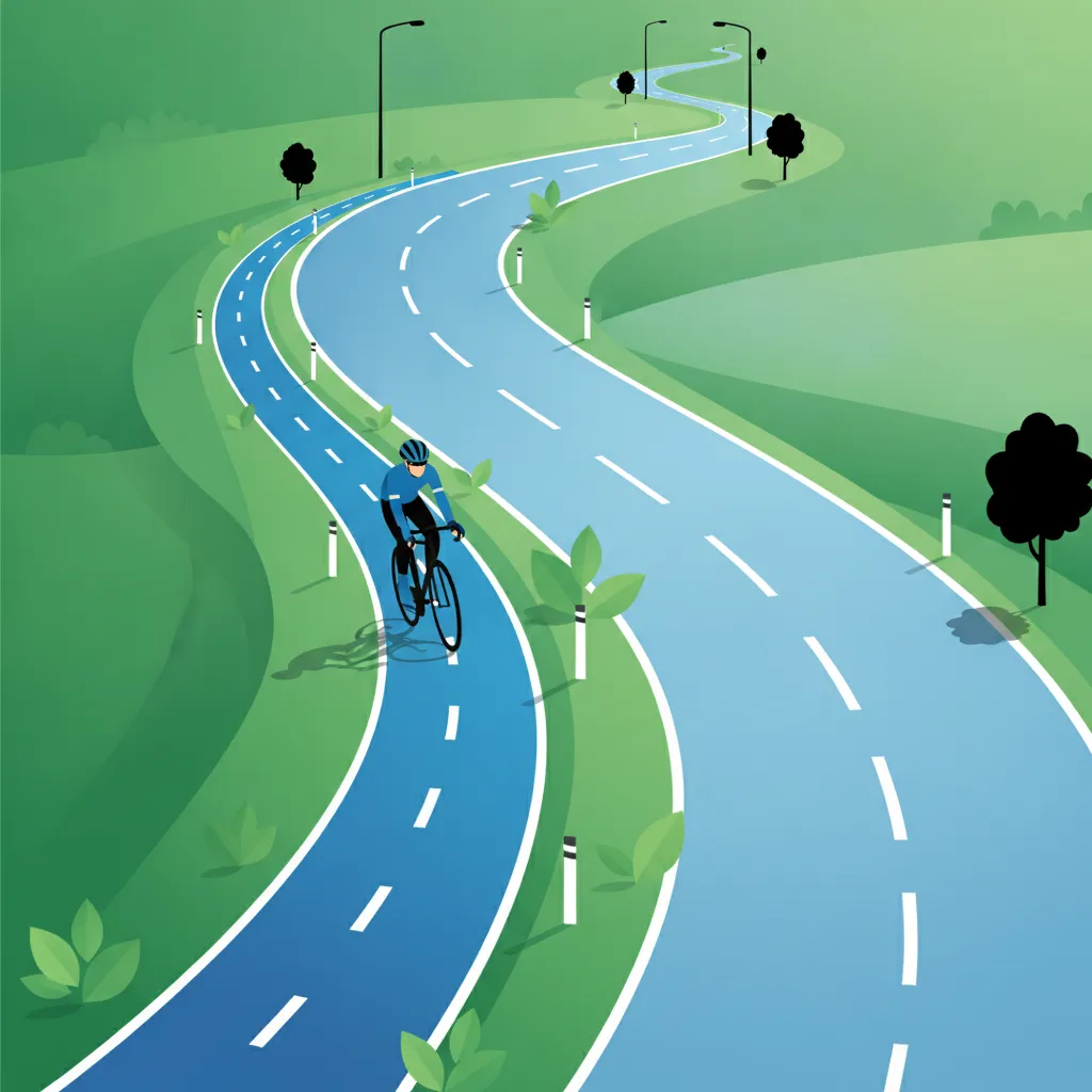 Straßenmarkierungen und Fahrspuren Unterrichtsbild