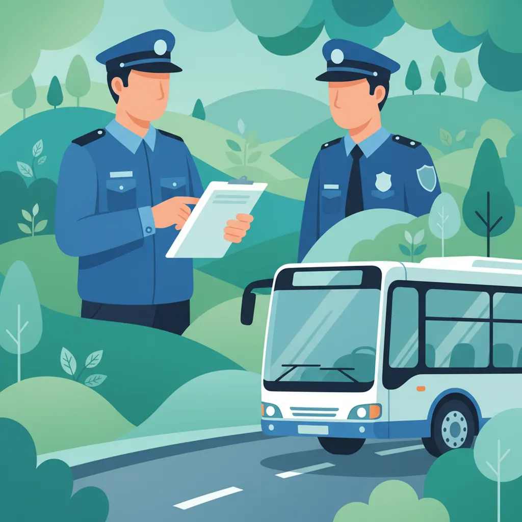 Rechtliche Verantwortung von Busfahrern Unterrichtsbild