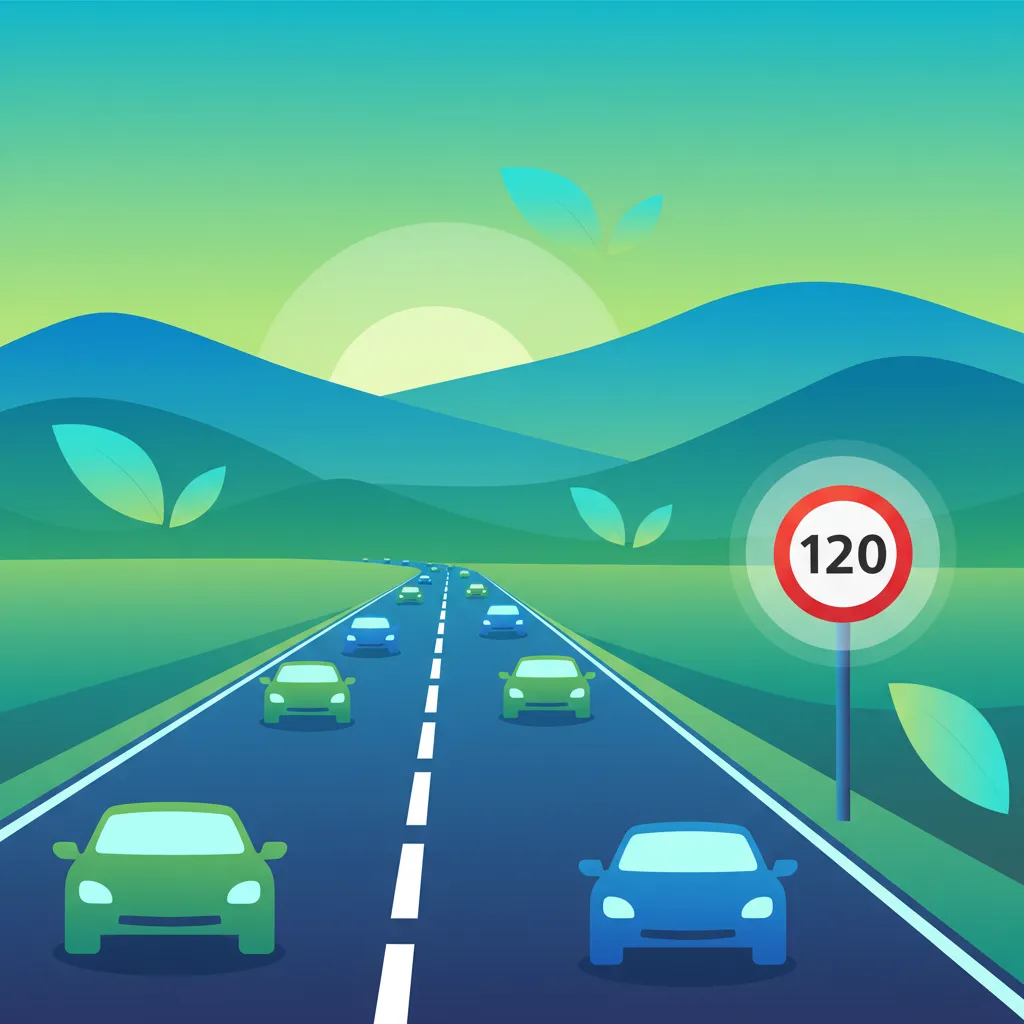 Geschwindigkeitsbegrenzungen, Abstand und Verkehrsflussmanagement Unterrichtsbild