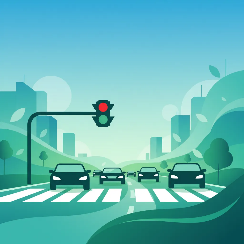 Interpretation und Timing von Ampelsignalen Unterrichtsbild