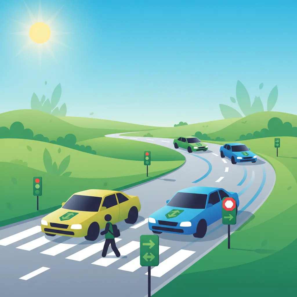 Überblick über die Verkehrsregeln Unterrichtsbild