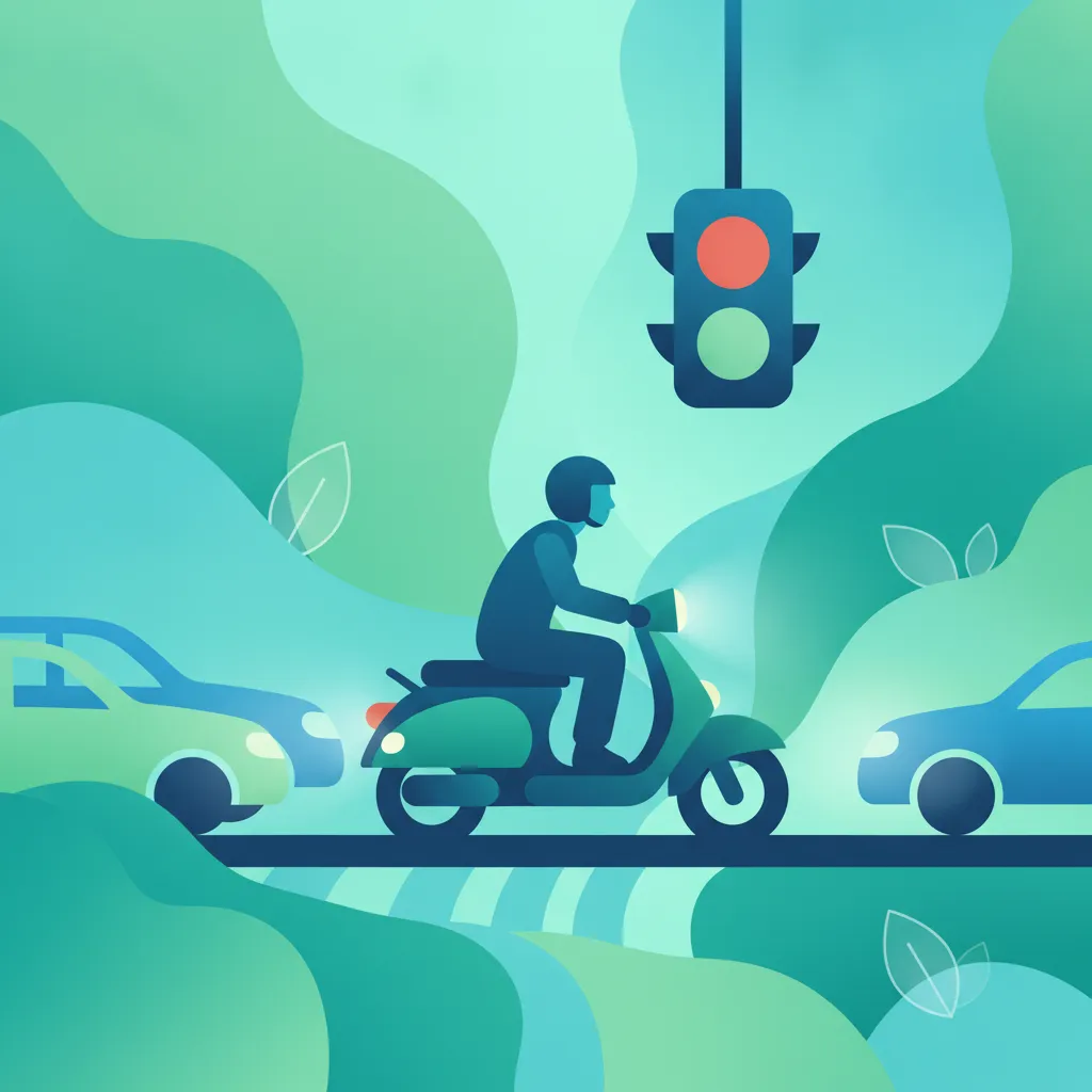 Image de la leçon Feux de signalisation et timing pour les véhicules de catégorie AM