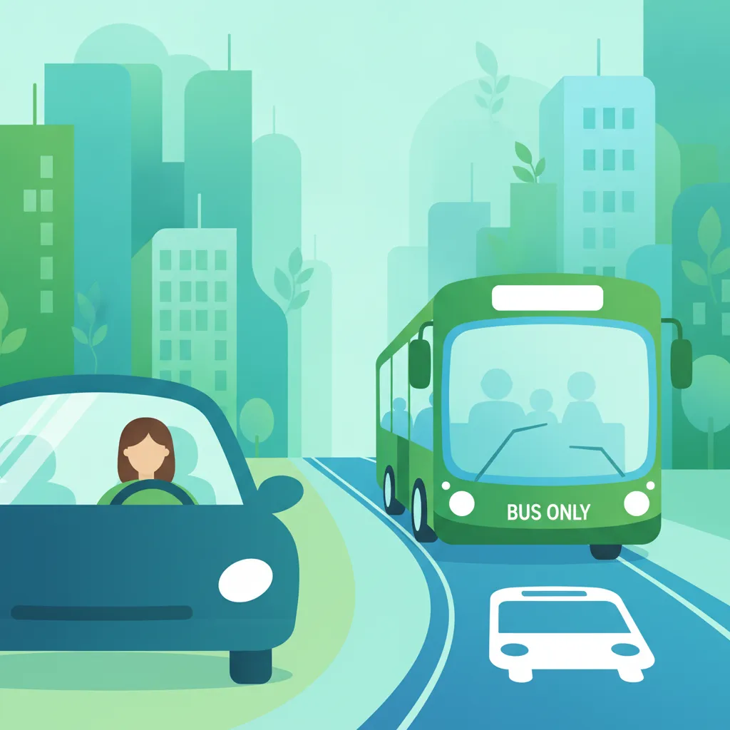 Image de la leçon Voies de bus, espaces réservés et leurs réglementations
