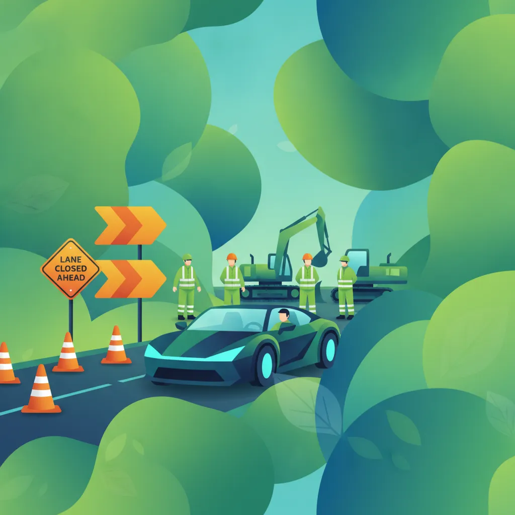 Image de la leçon Rencontre avec des travaux routiers et des restrictions temporaires