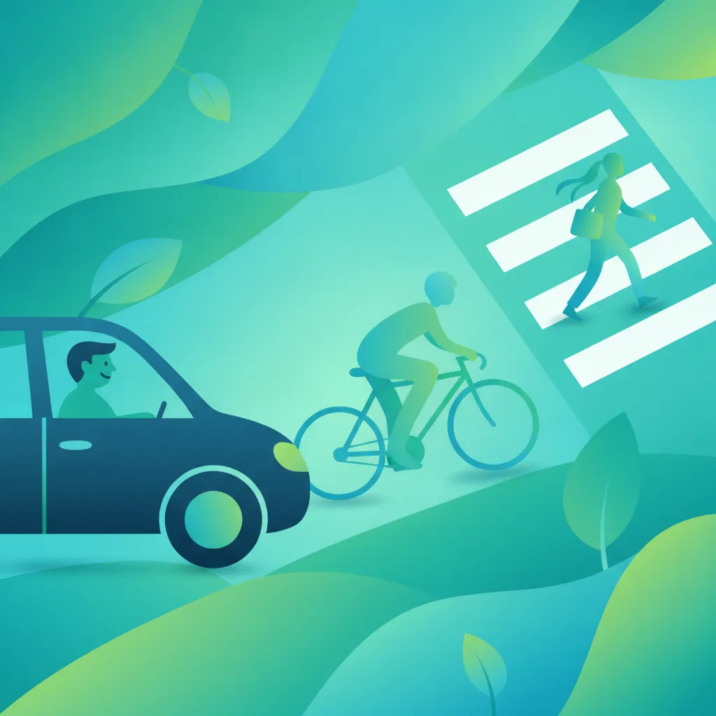 Image de la leçon Interaction en sécurité avec les cyclistes et les piétons