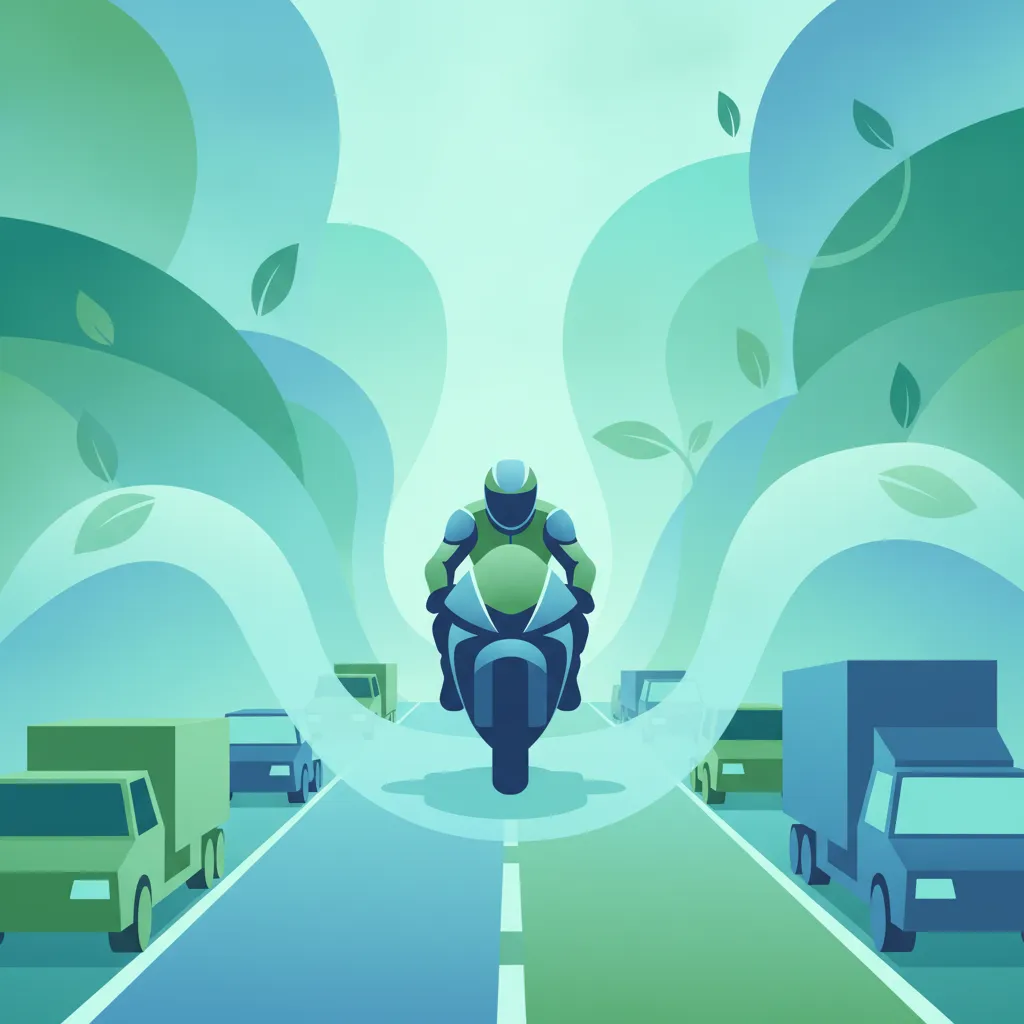 Image de la leçon Maintenir un espace de sécurité autour de la moto