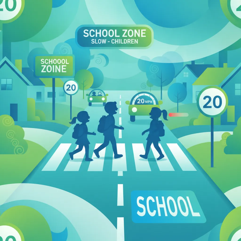 Image de la leçon Zones spéciales : zones scolaires et rues résidentielles