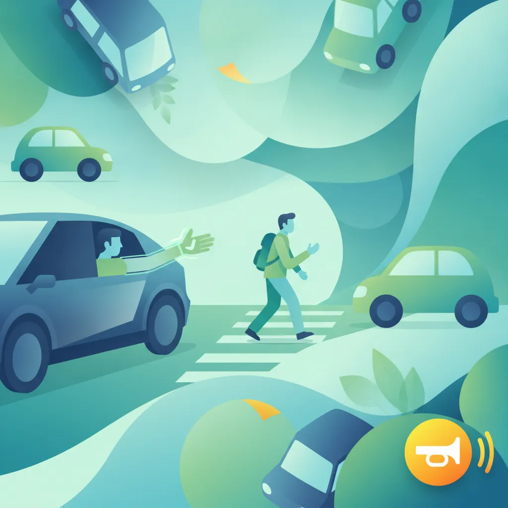 Image de la leçon Utilisation du klaxon et des signaux en environnement dense