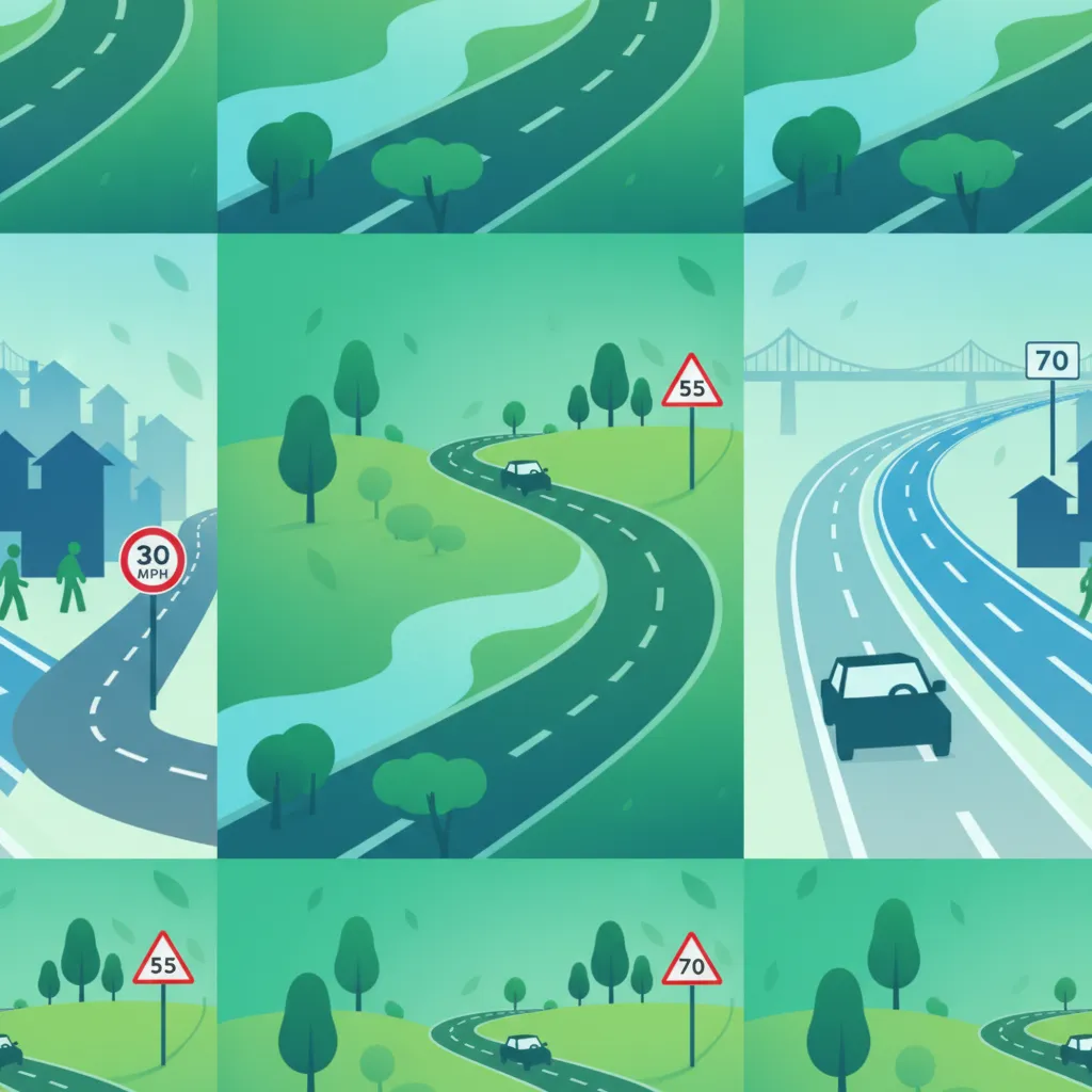 Image de la leçon Limitations de vitesse par type de route et conditions