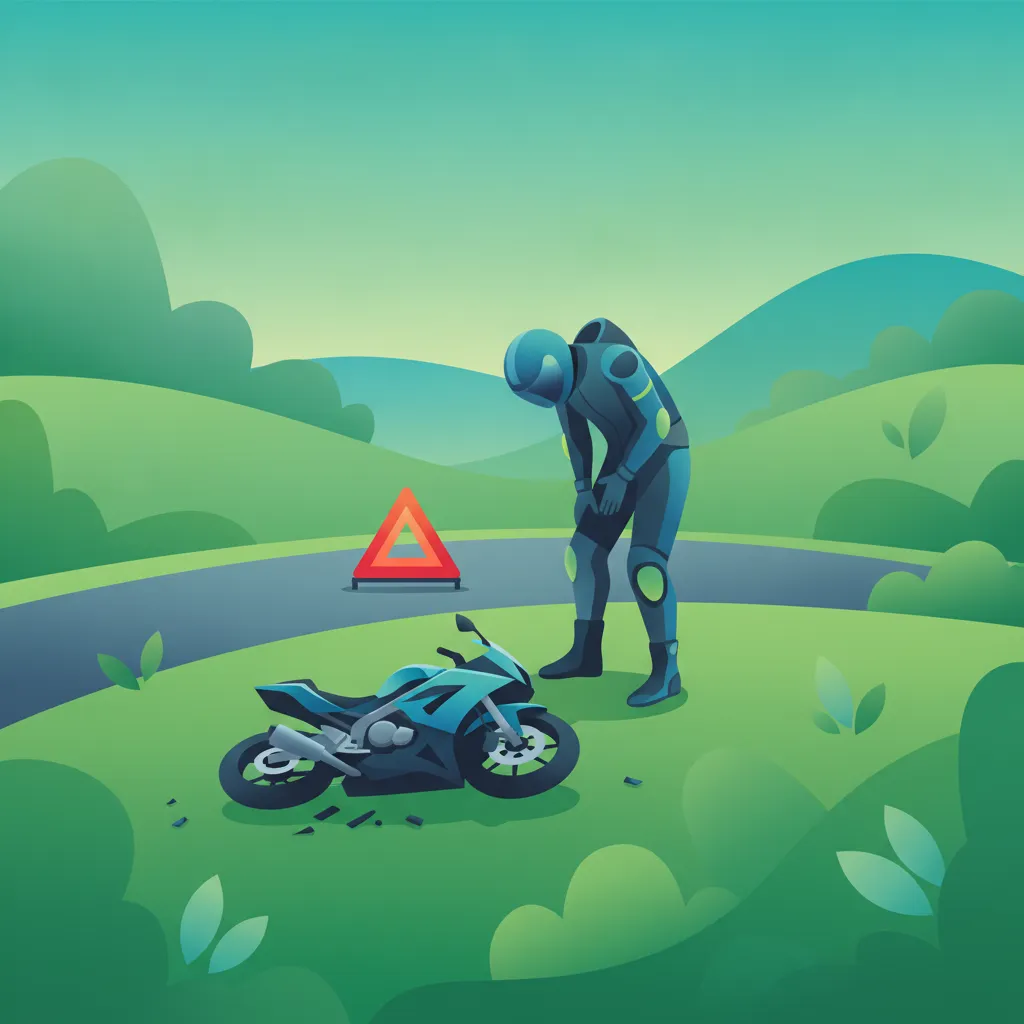 Obraz lekcji Postępowanie motocyklisty po wypadku i powrót do jazdy