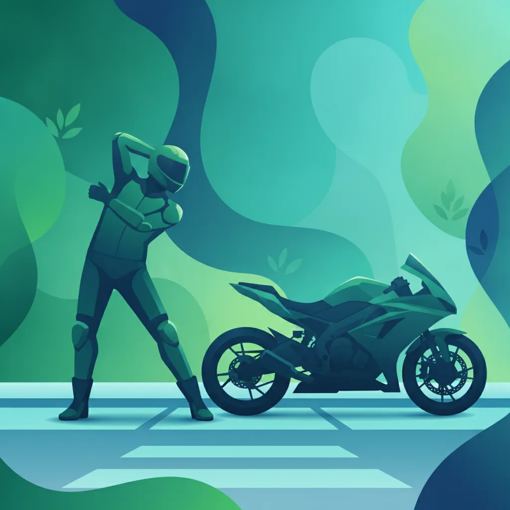 Körperliche Fitness und die Gesundheit des Motorradfahrers Unterrichtsbild