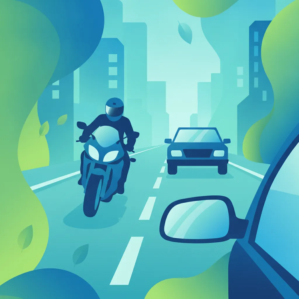 Obraz przeglądu lekcji Pozycja motocyklisty dla maksymalnej widoczności
