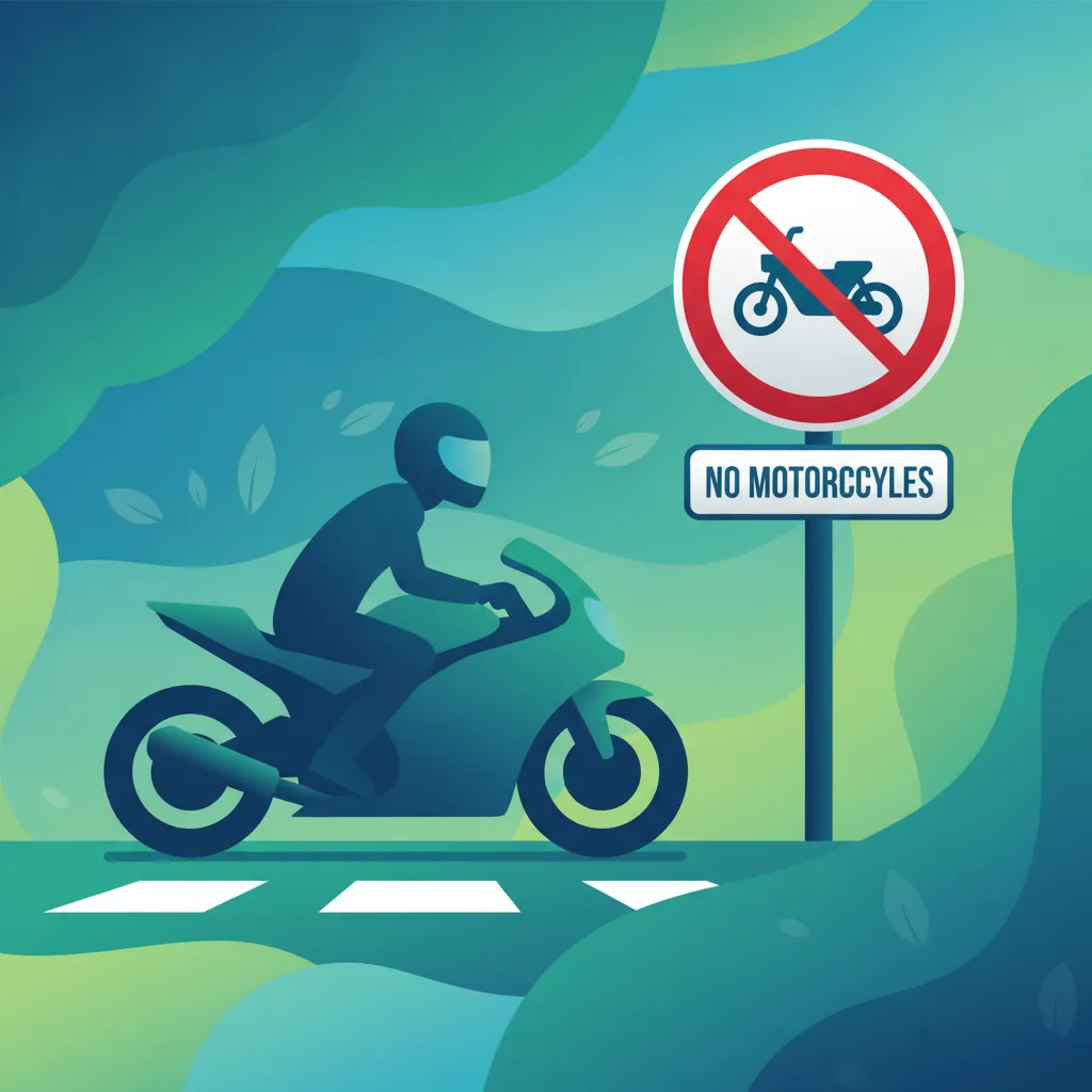 Obraz lekcji Znaki nakazu i zakazu dla motocyklistów