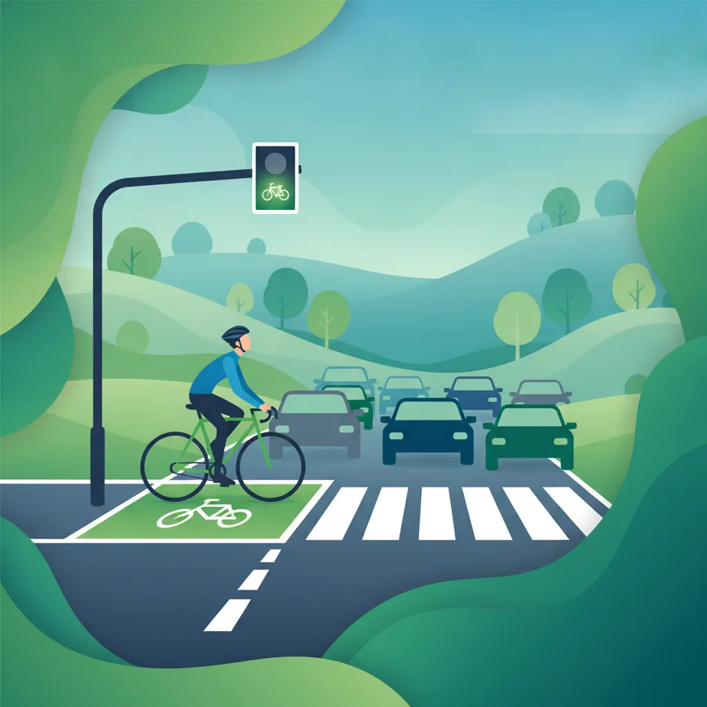 Ampeln und Fahrradsignale Unterrichtsbild