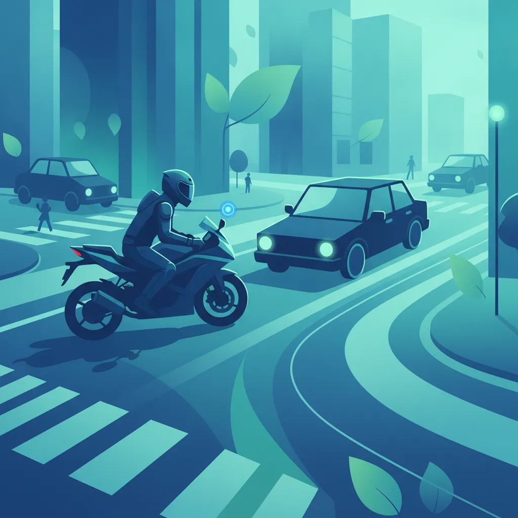 Obraz lekcji Rozwijanie myślenia defensywnego w jeździe na motocyklu