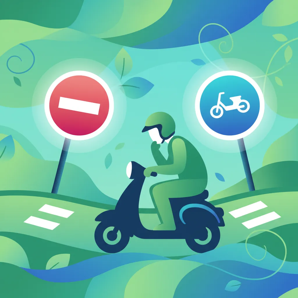Vorschriftsschilder für Mopeds Unterrichtsbild