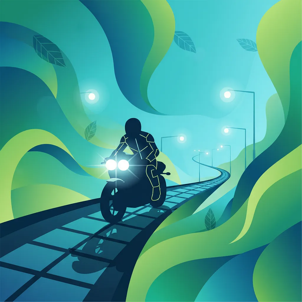 Fahren bei Nacht und Sichtbarkeitsstrategien Unterrichtsbild