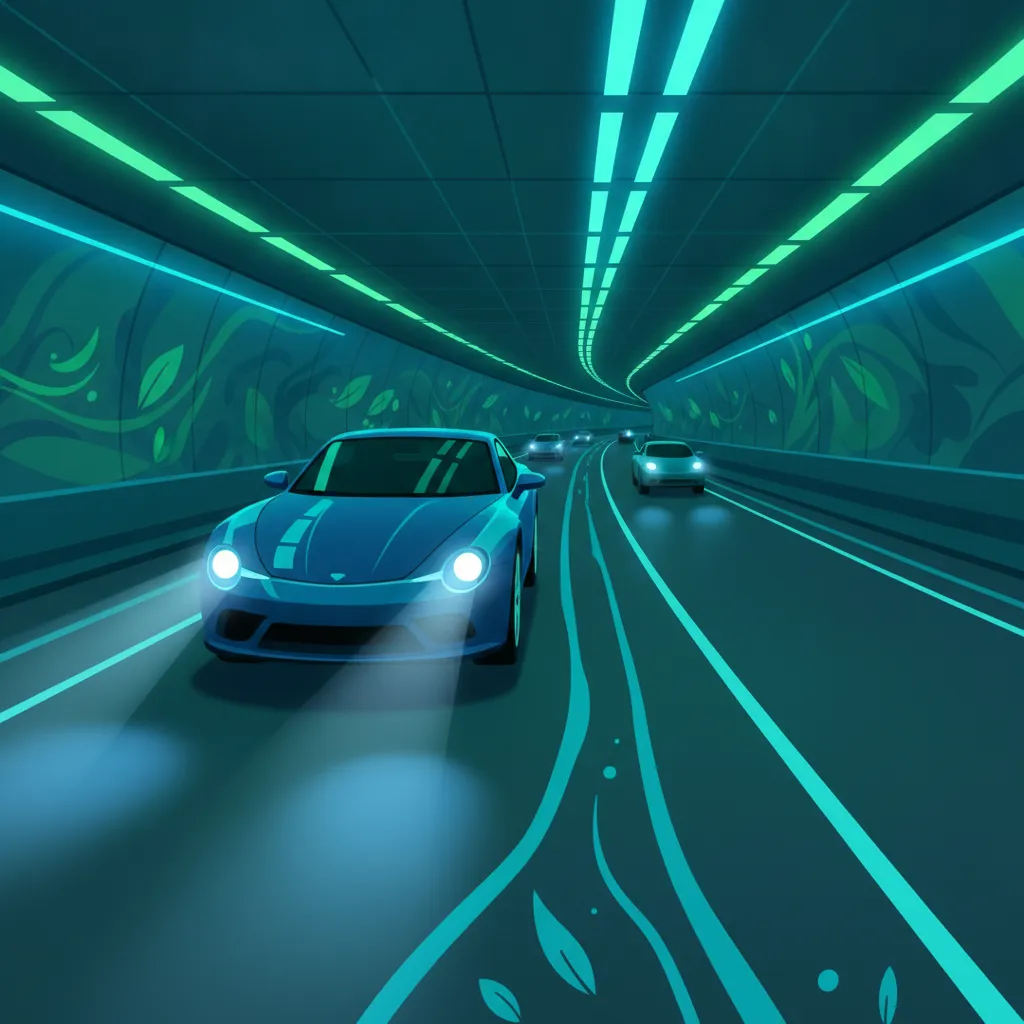 Tunnel Navigation und Sicherheitsprotokolle Unterrichtsbild