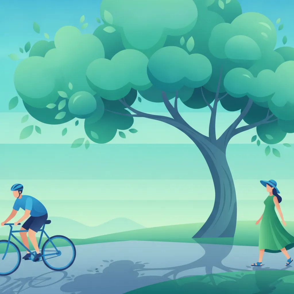 Radfahrer und gemeinsame Wege Unterrichtsbild