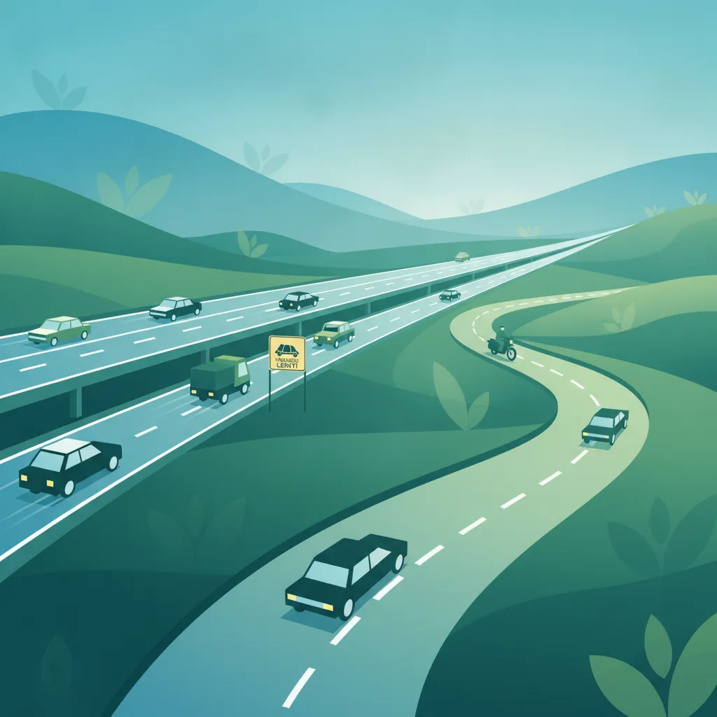 Fahren auf Autobahnen und Schnellstraßen Unterrichtsbild